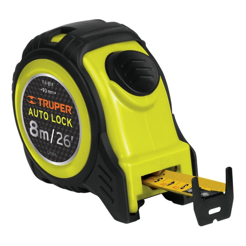 Wincha Auto-lock Contra Impactos 8 M Cinta 25 Mm, Truper