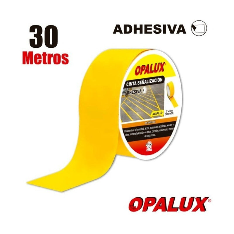 Cinta De Señalización Opalux Amarilla 30mx50mm, AN-S5033-AM