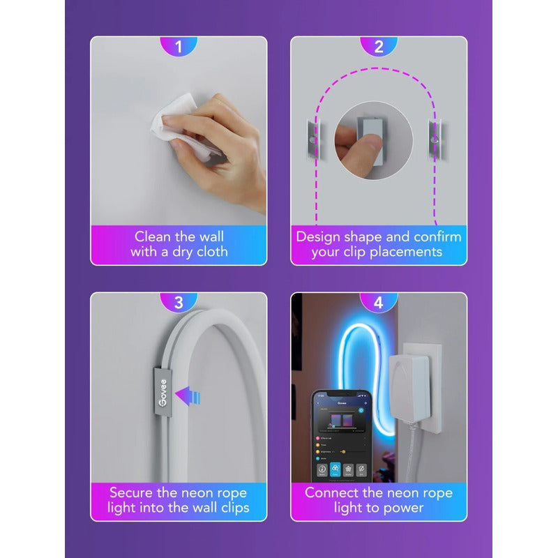 Luz Led Tira De Neon Govee 2 Metros