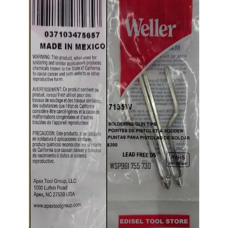 Puntas Para Pistola De Soldar Weller 140/100w (repuesto)
