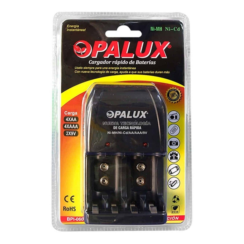 Cargador De Baterías Recargables 9v/aa/aaa Bpi-0604ng Opalux