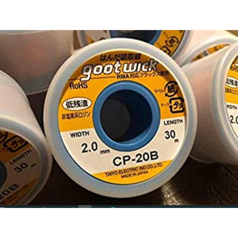 Malla Para Desoldar Goot De 2.0mm X 30 Metros CP-20B