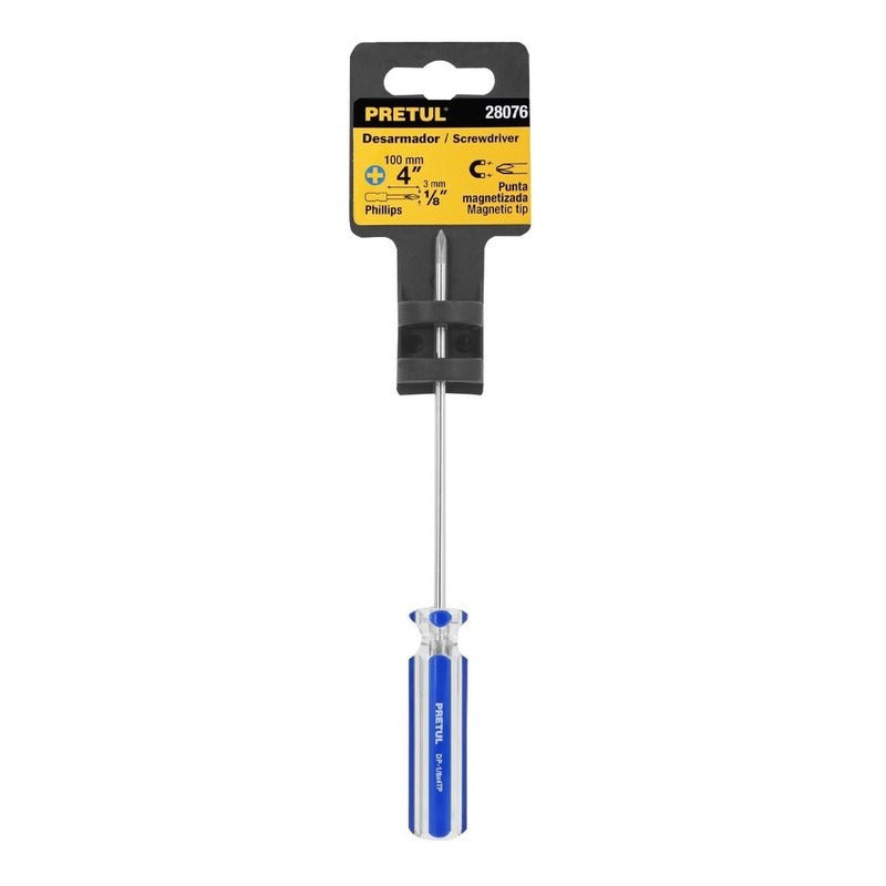 Desarmador De Cruz 1/8  X 4  Mango De Pvc, Pretul