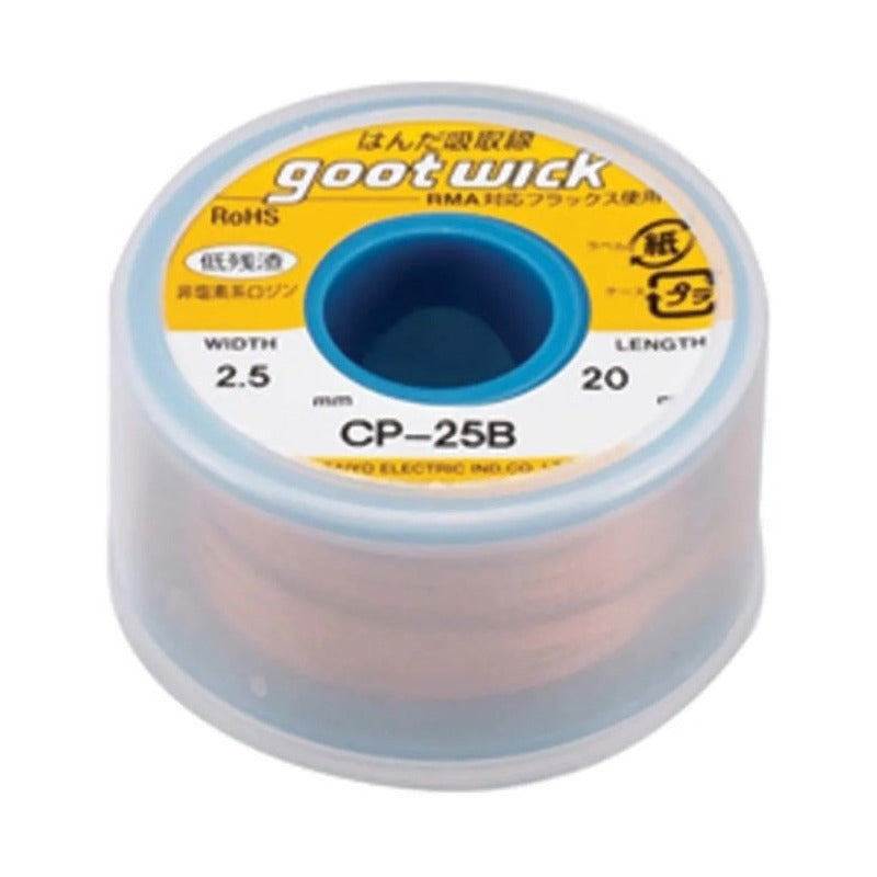 Malla Para Desoldar Goot De 2.5mm X 20 Metros