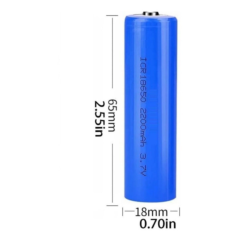 Pila Bateria Recargable Li-ion 3.7v 2200mah Icr18650