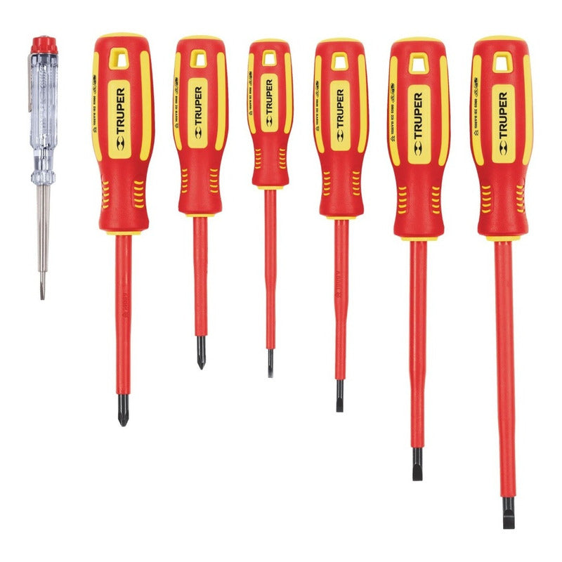 Juego Desarmadores Dieléctricos 1000v 7pz + Maletin Truper