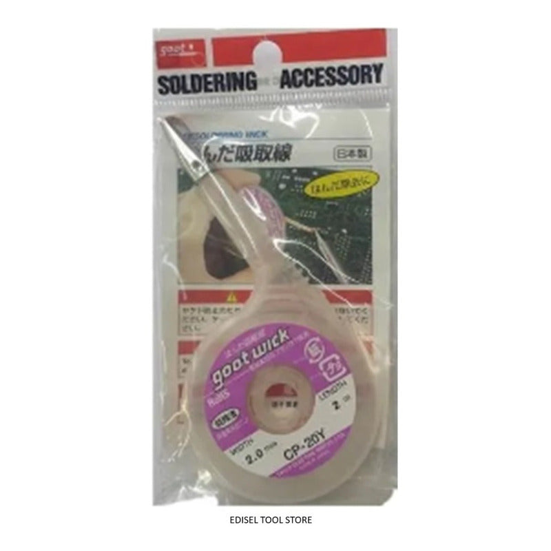 Malla Para Desoldar 2.0 Mm X 2 M (con Punta De Metal) CP-20Y