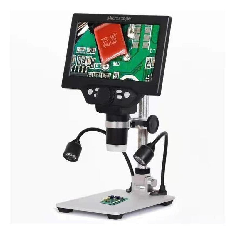 Microscopio Digital 1200x C/ Pantalla Lcd 7 PuLG + Luz Led