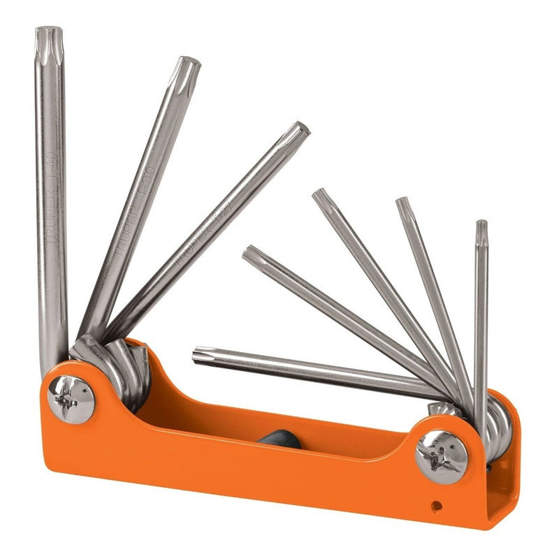 Juego De 8 Llaves Torx Tipo Navaja Truper 15569