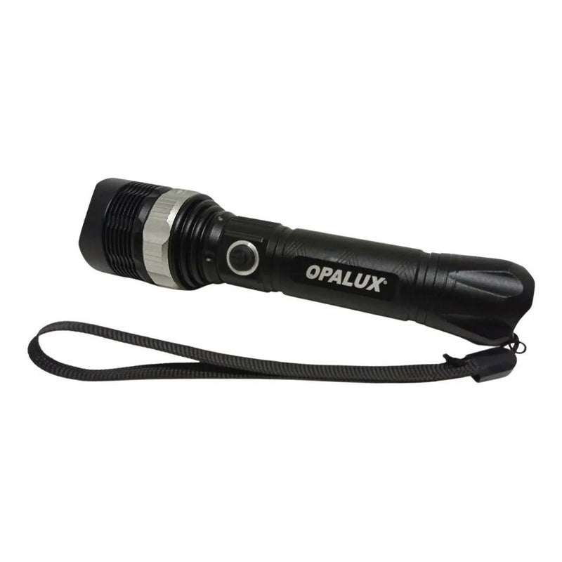 Linterna Táctica De Metal Recargable C/ Zoom Opalux Op-4927n