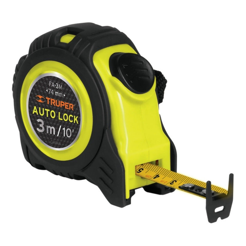 Wincha Auto Lock Contra Impactos 3 M Cinta 16 Mm, Truper C