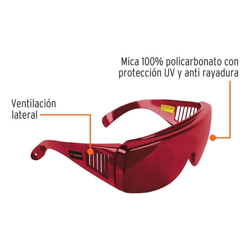 Lentes De Segurida Para Laser Rojo Truper