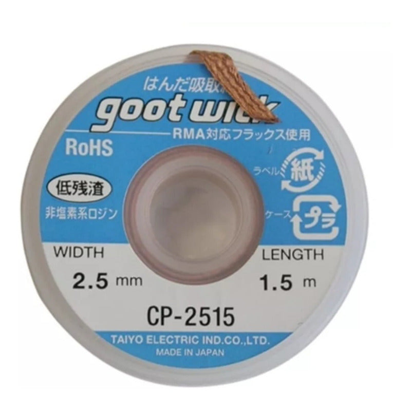 Malla Desoldadora Goot 2.5 Mm X 1.5 M