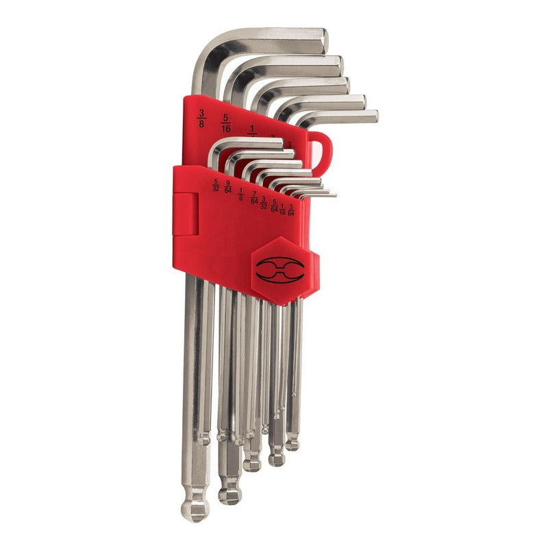 Llaves Allen En Pulgadas Xlargas Punta De Bola 13pzs Truper