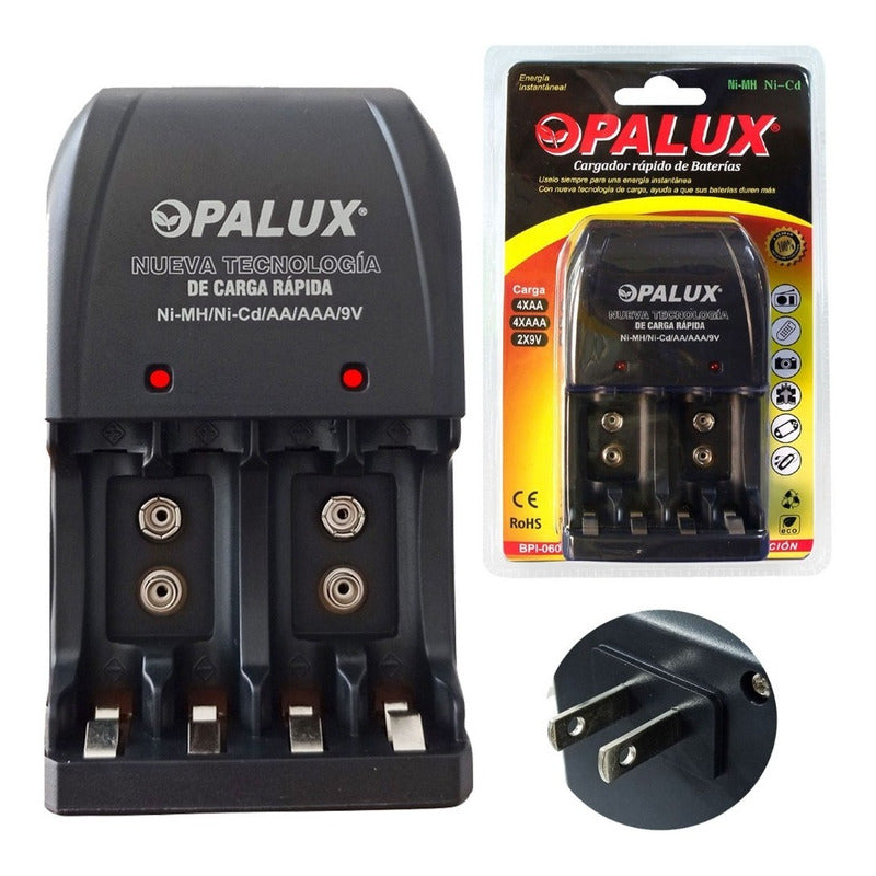 Cargador De Baterías Recargables 9v/aa/aaa Bpi-0604ng Opalux