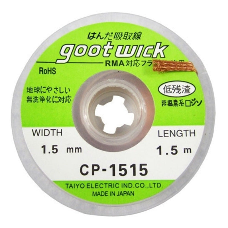 Malla Para Desoldar Goot De 1.5mm X 1.5m