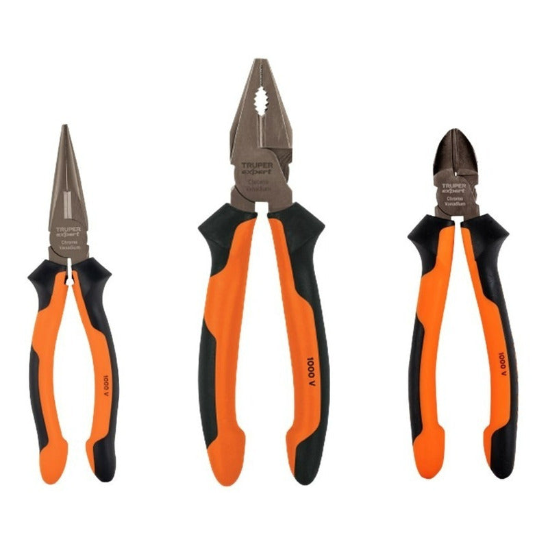 Jgo Alicates Pinza, Corte Y Universal Aislados 1000v Truper