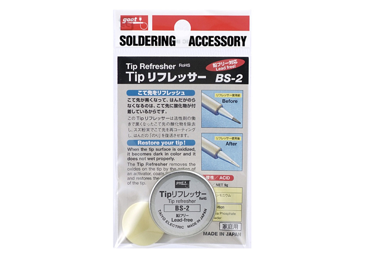 Renovador de Punta para Cautin Tip Refresher Goot BS-2
