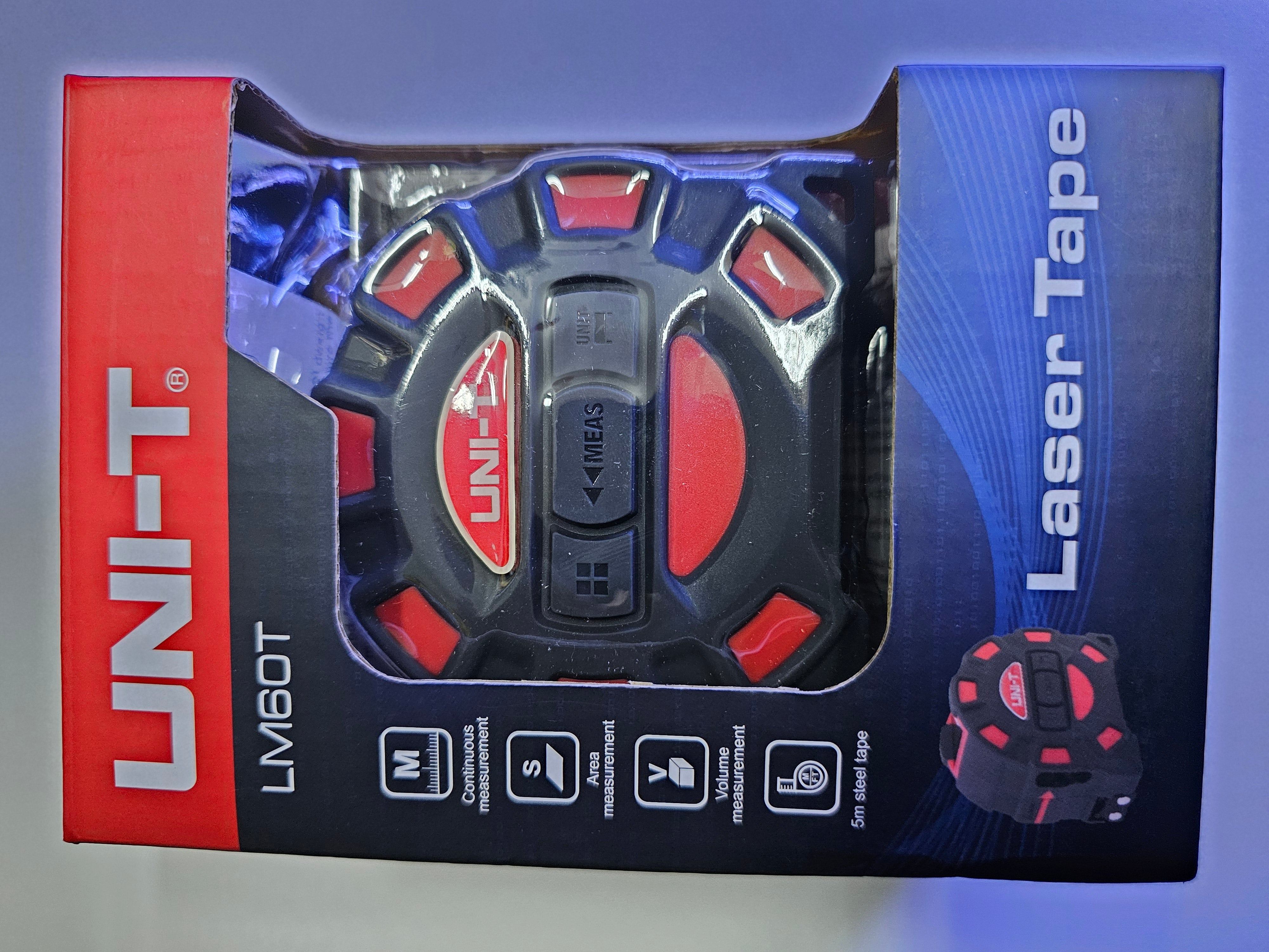 Medidor Laser Digital Con Pantalla Y Wincha, UNI-T - Lm60t