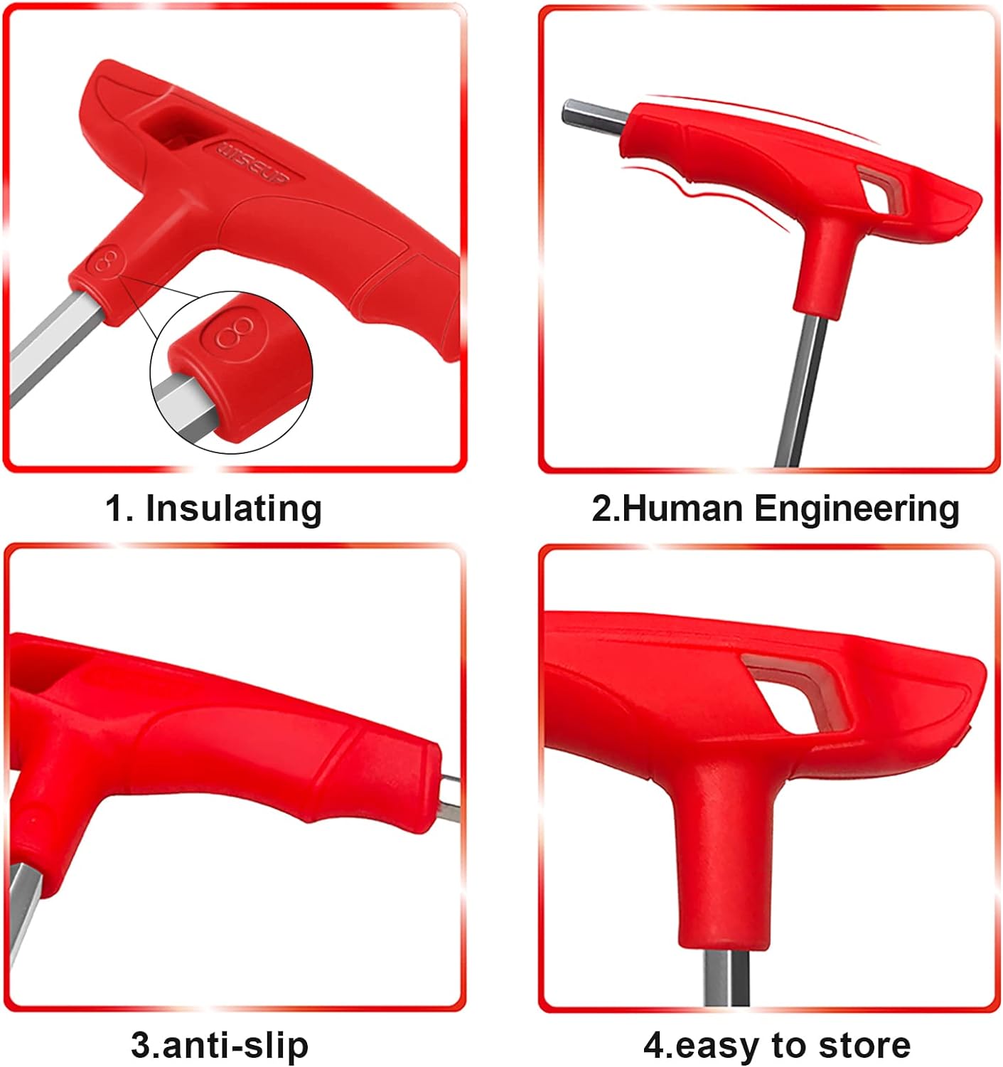Juego De Destornilladores En T Hexagonal Allen De 7 Piezas Wiseup Cod: 032331