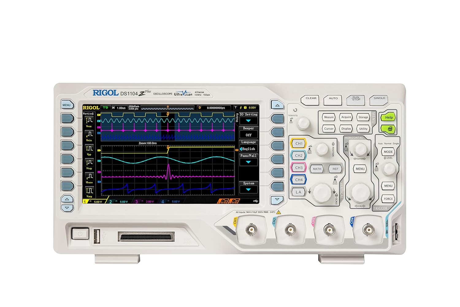 Osciloscopio Rigol Digital DS1104Z Plus 100mhz 4 canales
