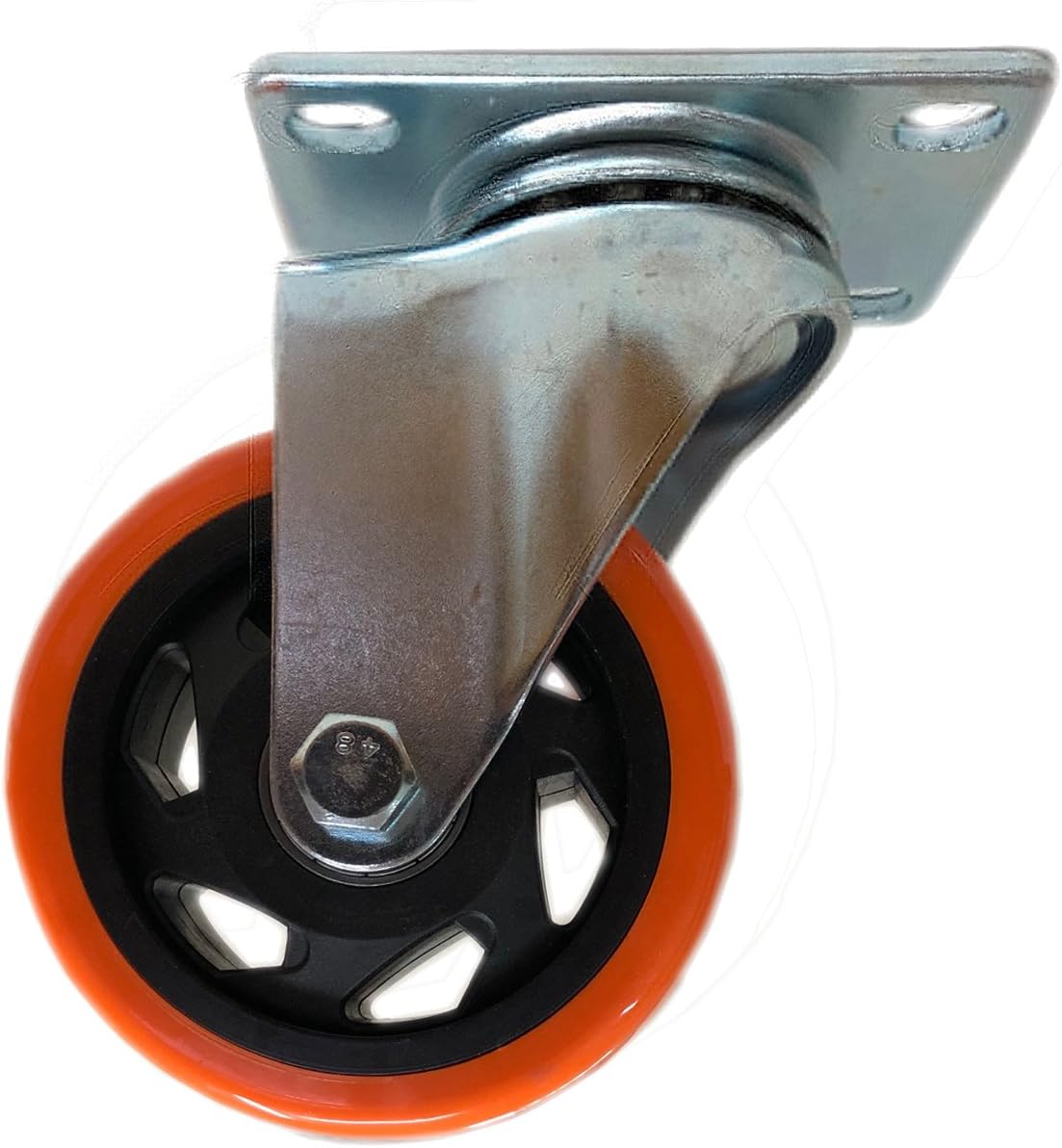 Rodamiento Garrucha giratoria naranja de 4 pulg sin freno EDIROD-4PULG