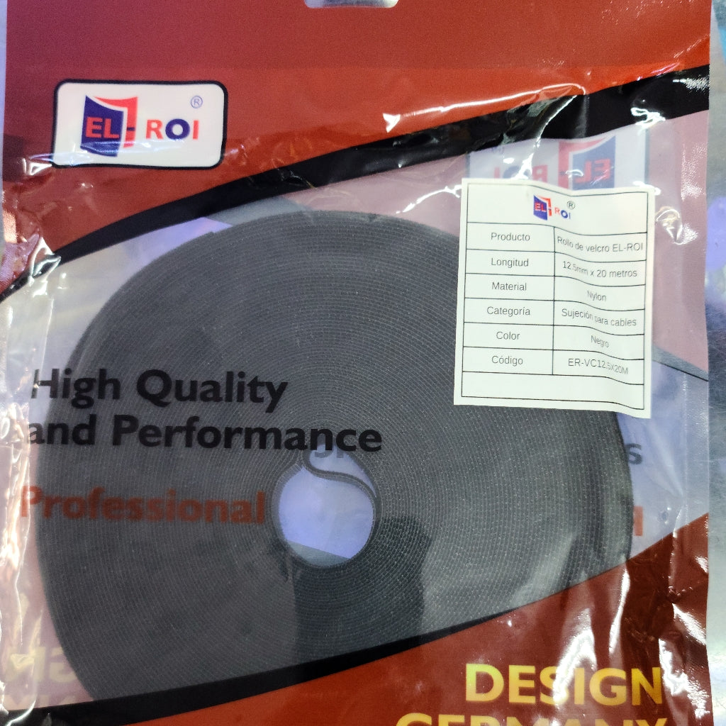 Cinta Velcro de 20m x 12.5mm