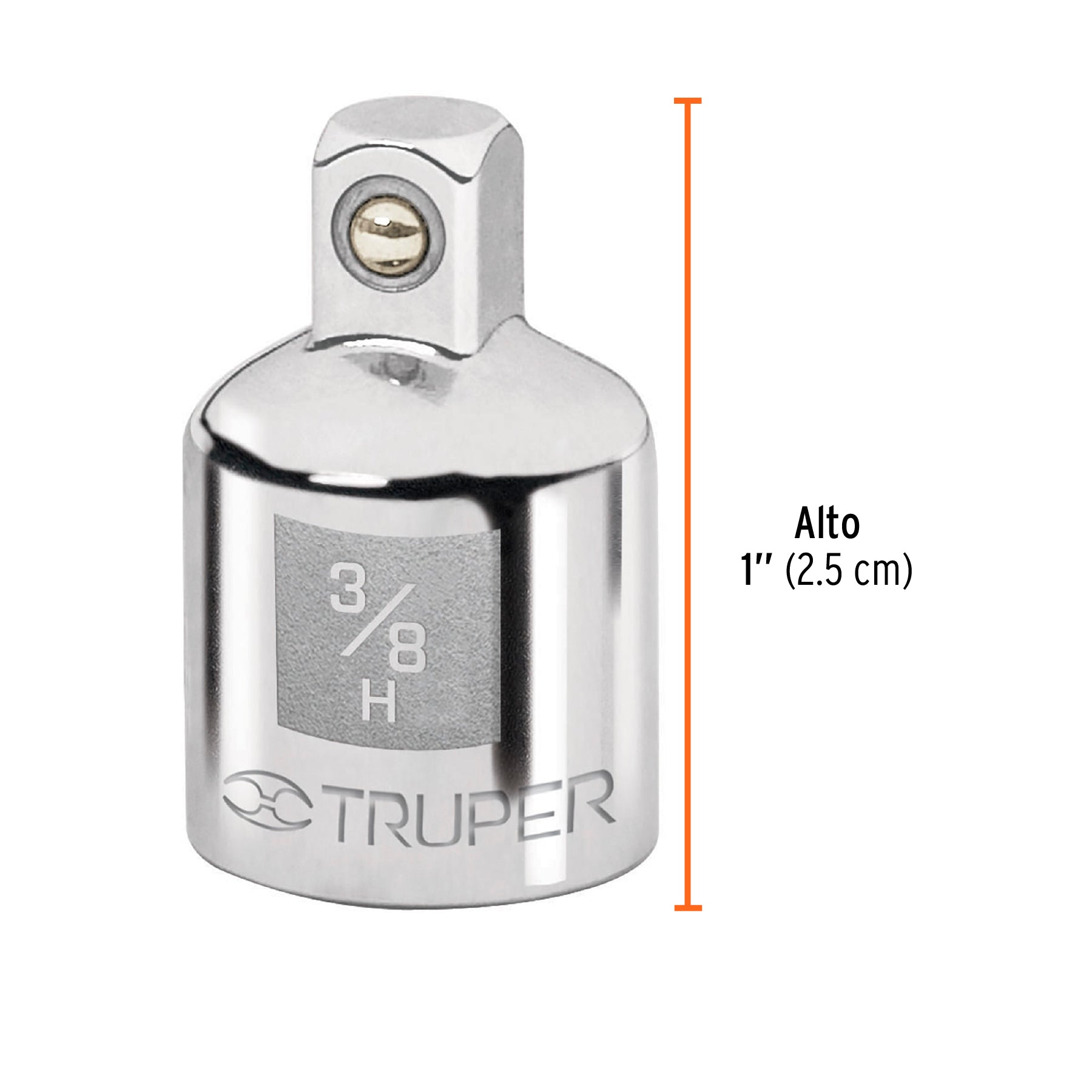 Adaptador para matraca de cuadro 3/8" a cuadro 1/4", Truper - 13423