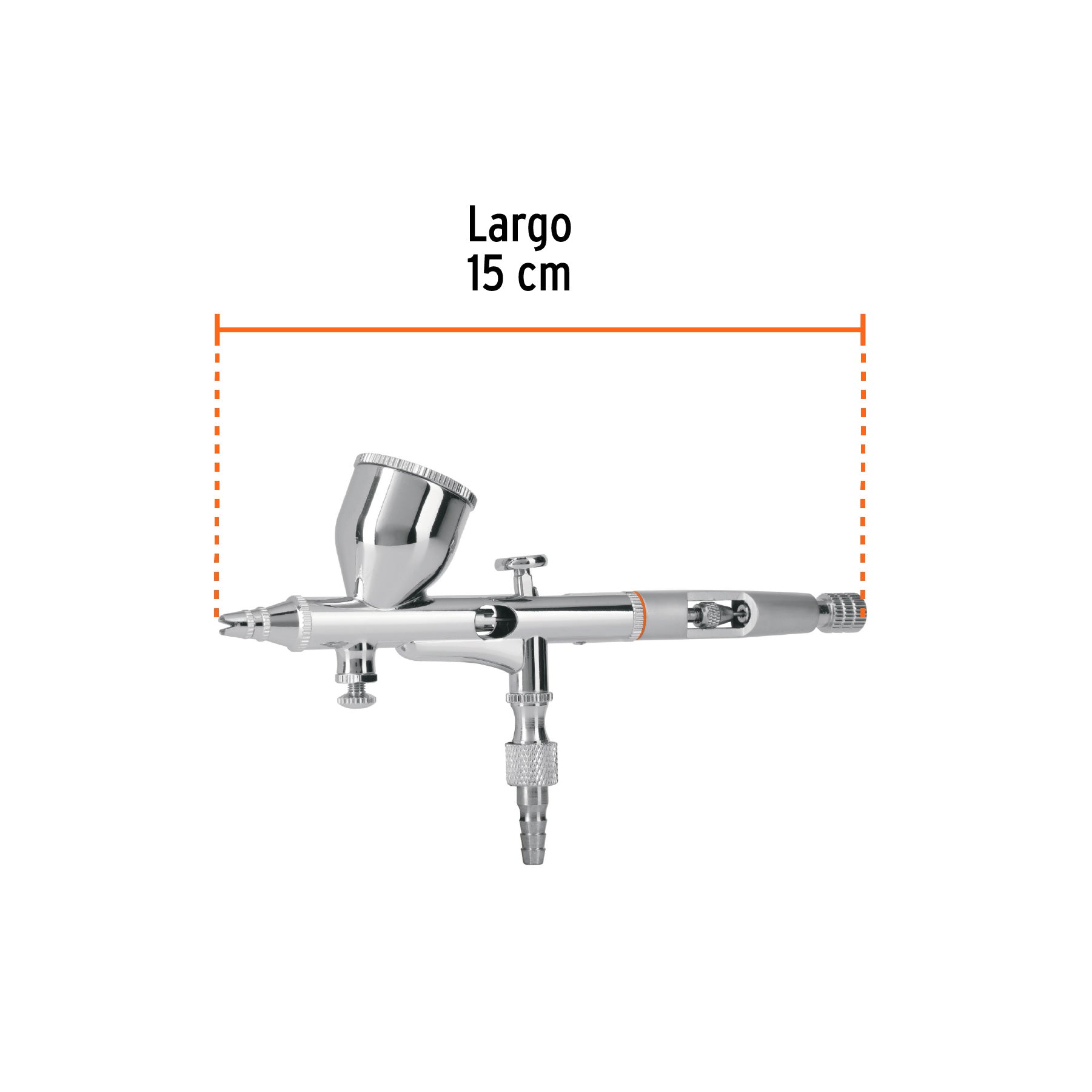 Pistola aerográfica de gravedad con vaso fijo, Truper - 16020