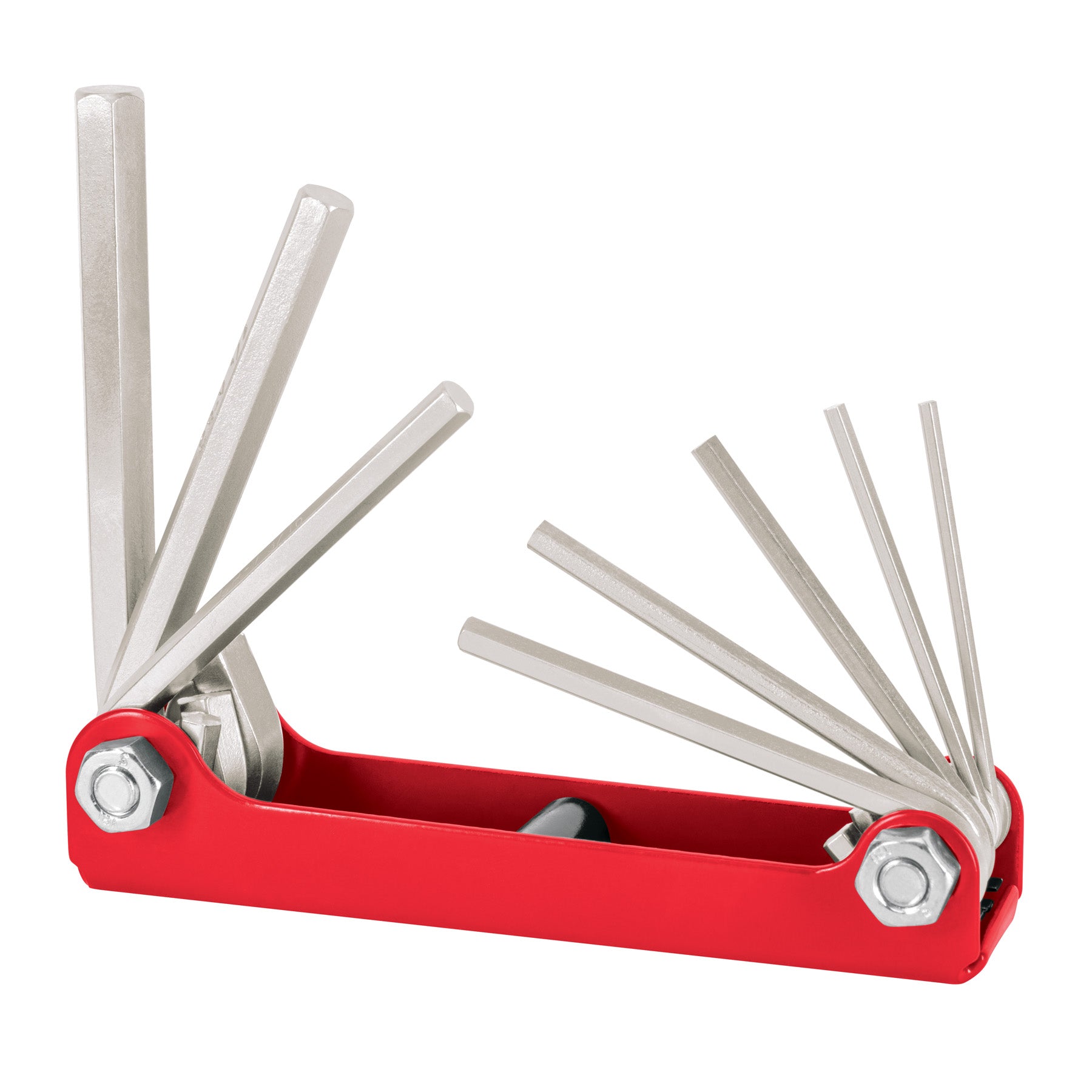 Juego de 8 llaves allen std tipo navaja, cuerpo de lámina, Truper - 15556