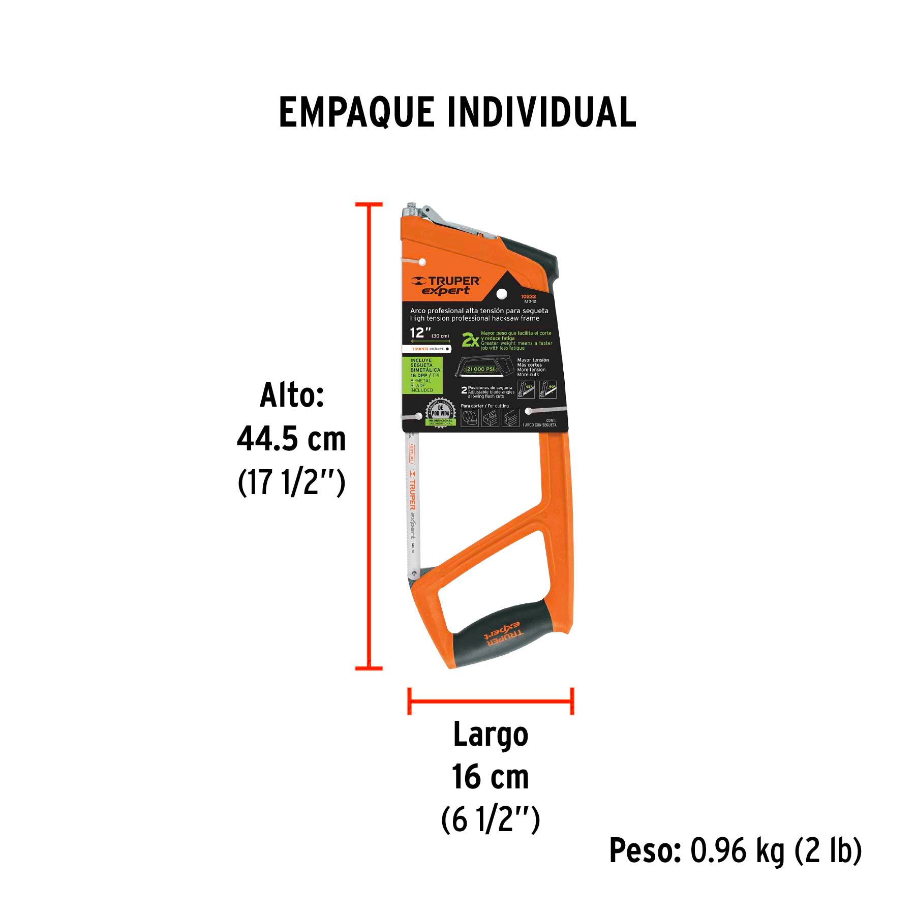 Arco 12" profesional extra pesado de 1 kg, Truper Expert - 10232