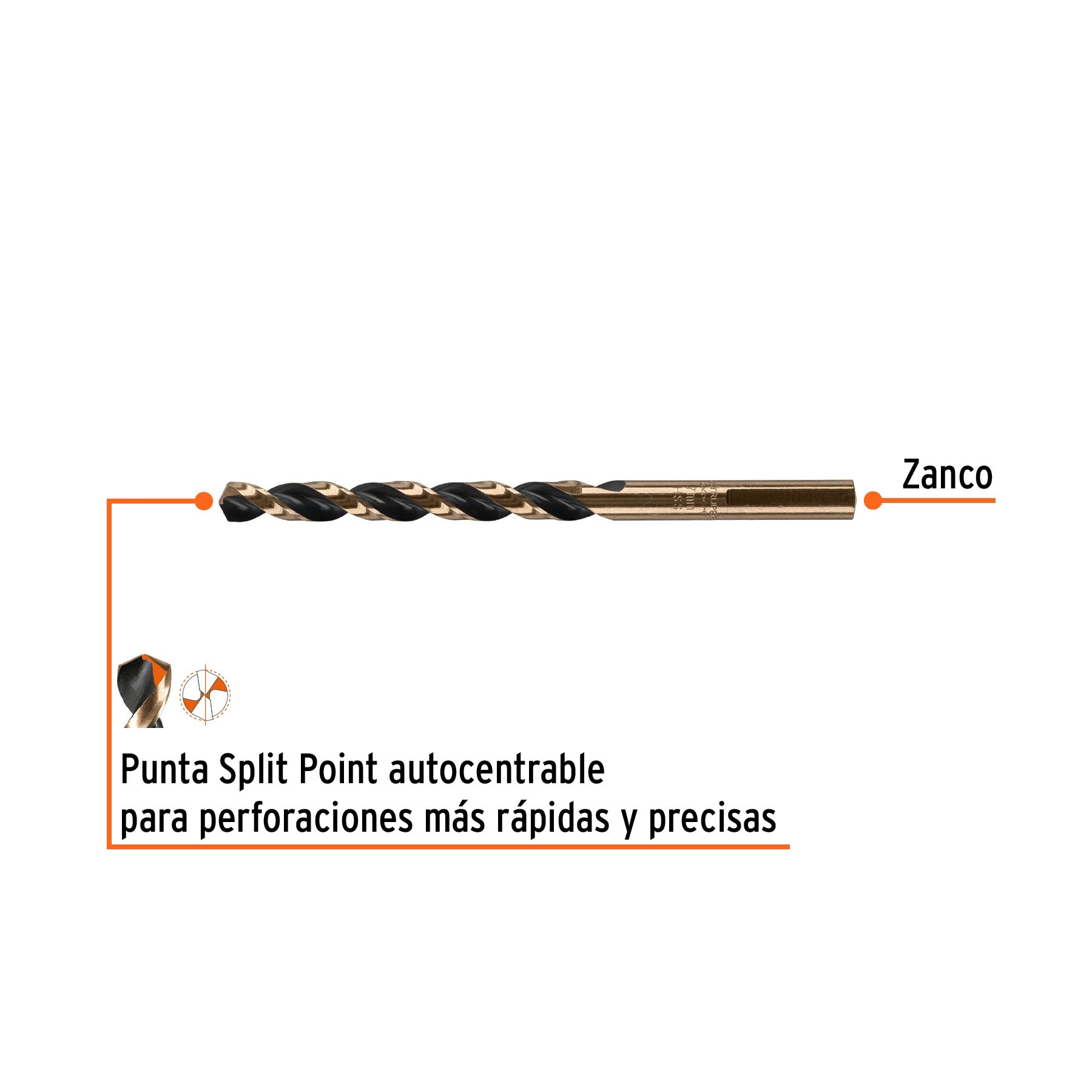 Broca HSS 7.0 mm Trugold para metal, Truper - 14153