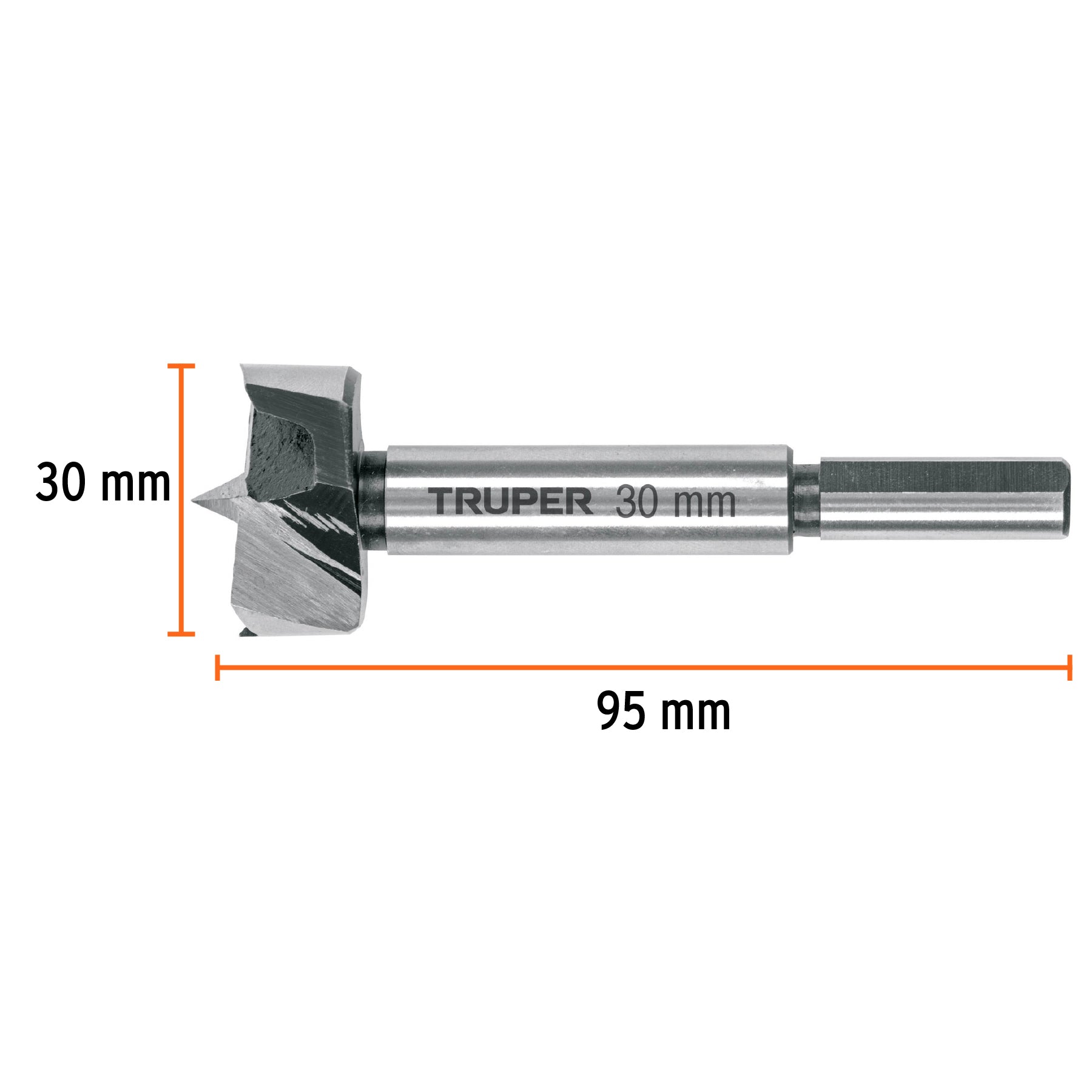 BFM-30 Broca forstner 30 mm para madera, Truper - 102371