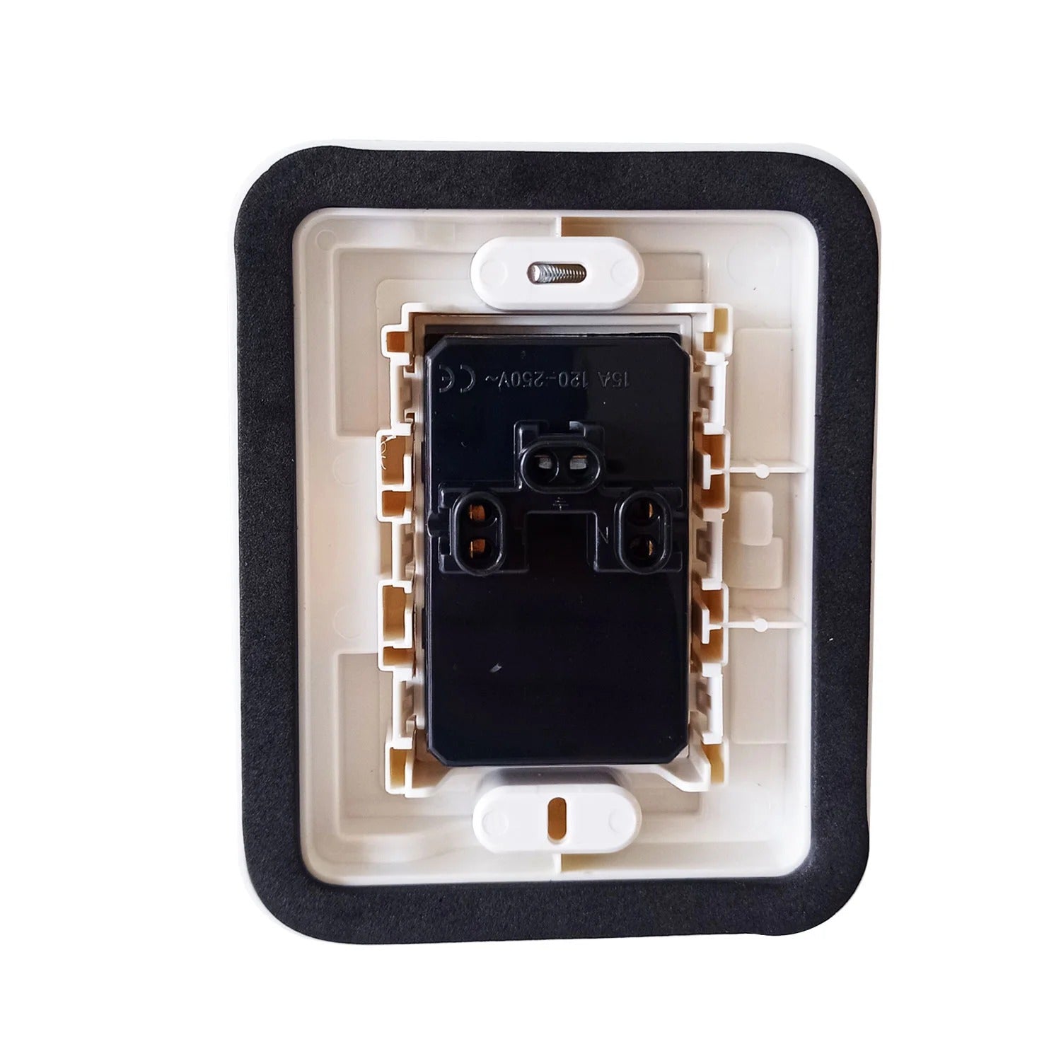 Tomacorriente Idrobox + Dado Toma Doble BMWP138TR.WH OPALUX