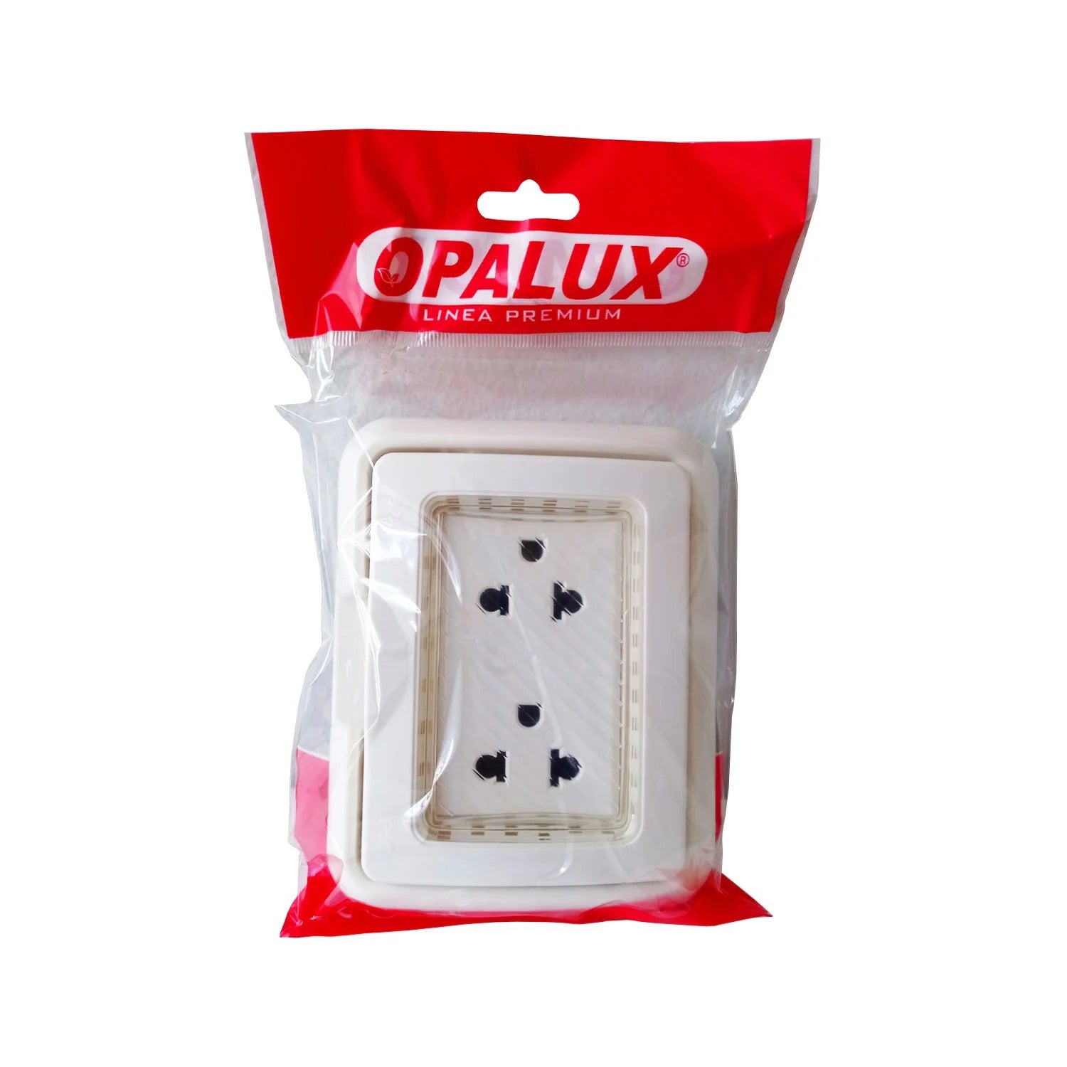 Tomacorriente Idrobox + Dado Toma Doble BMWP138TR.WH OPALUX