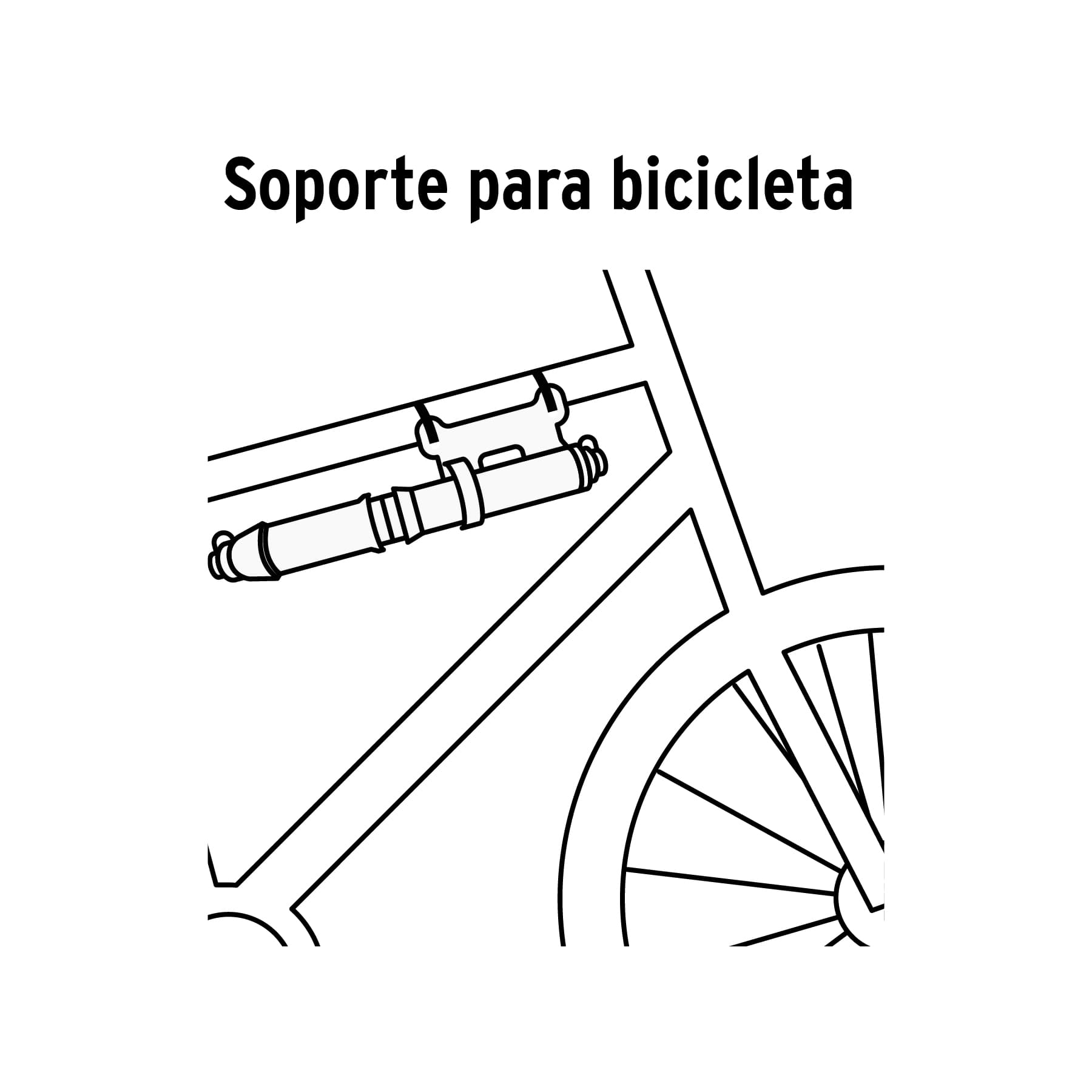 Mini inflador manual de aluminio para bicicleta, 75 PSI, Truper - 11997