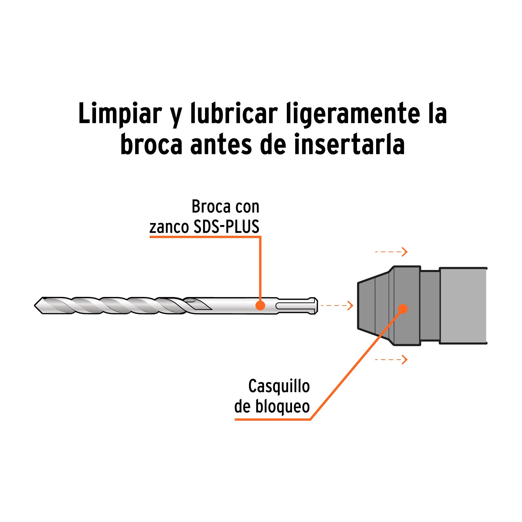 Broca SDS Plus 5/8 x 8", Truper - 11284