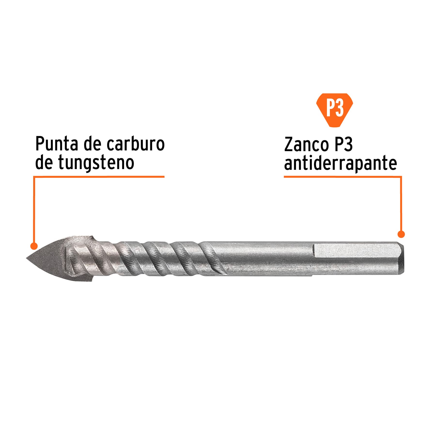 Broca para vidrio y mayólica 1/2", Truper Expert - 101840