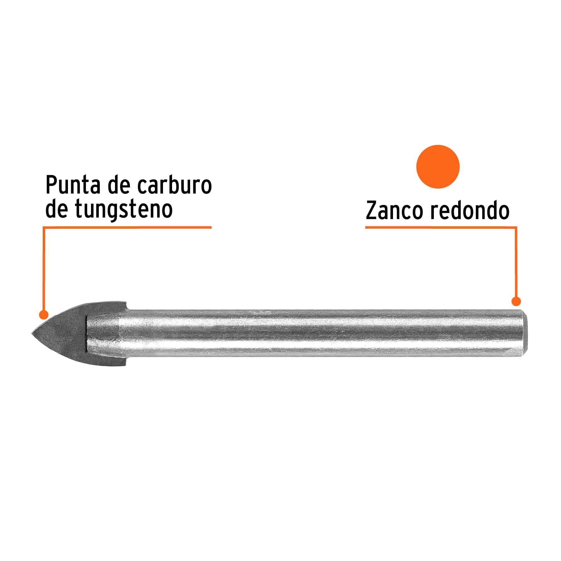 Broca para vidrio y mayólica de 1/2", Truper - 11705