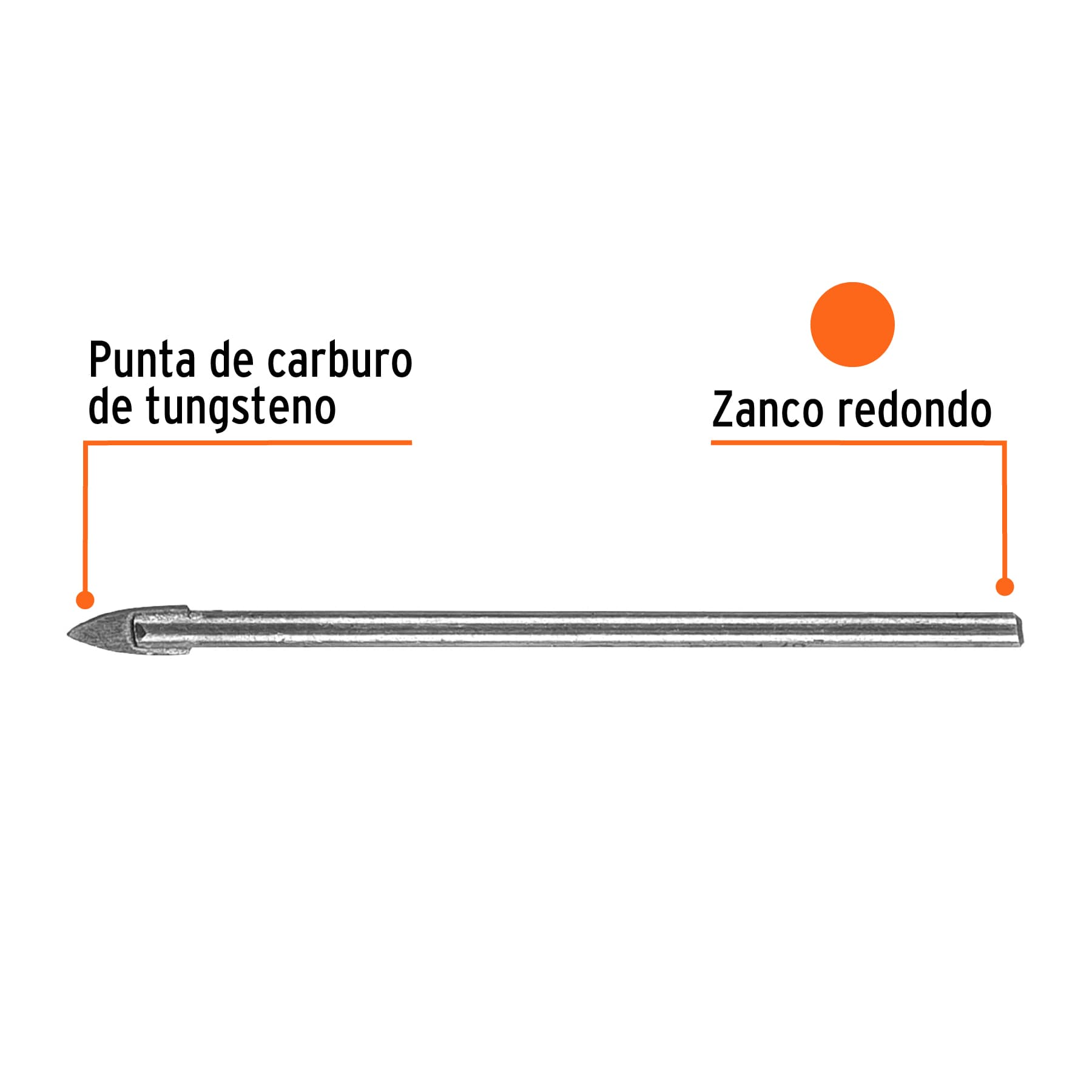 Broca para vidrio y mayólica de 1/8", Truper - 11700