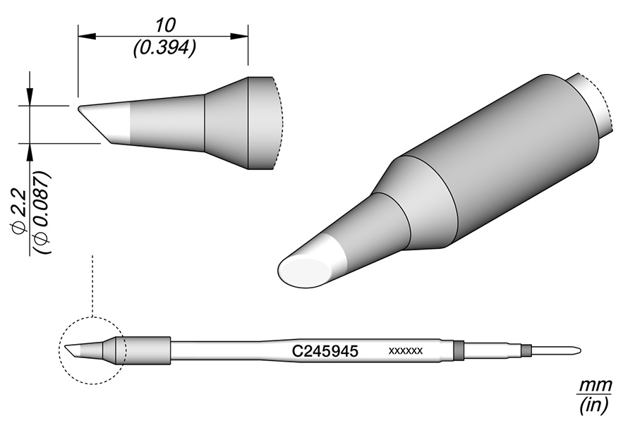 JBC C245944 soldering tip for T245 JBC C245944 soldering tip for T245