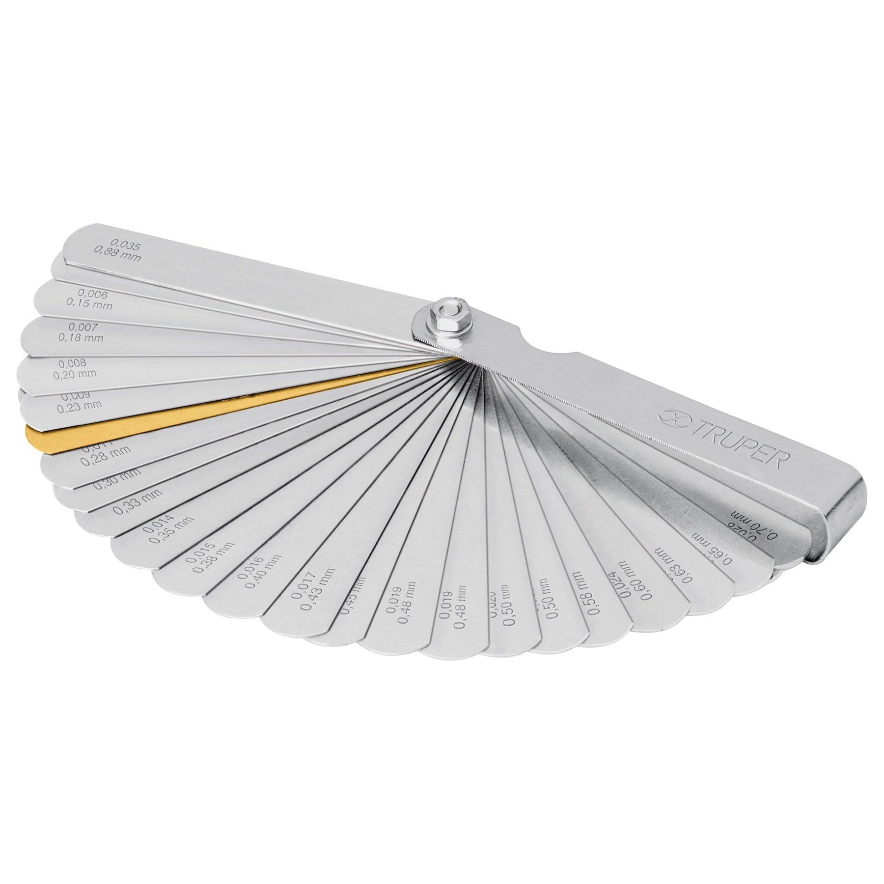 Calibrador Galga de 32 hojas std / mm, Truper - 14397