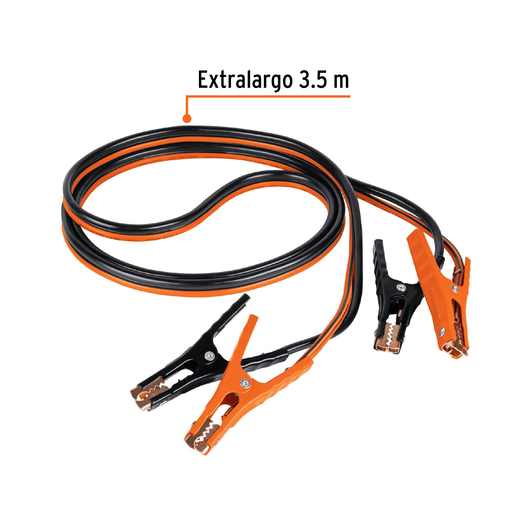 Cables pasa corriente 3.5 m, 350 A, 6 AWG, con funda, Expert - 17544