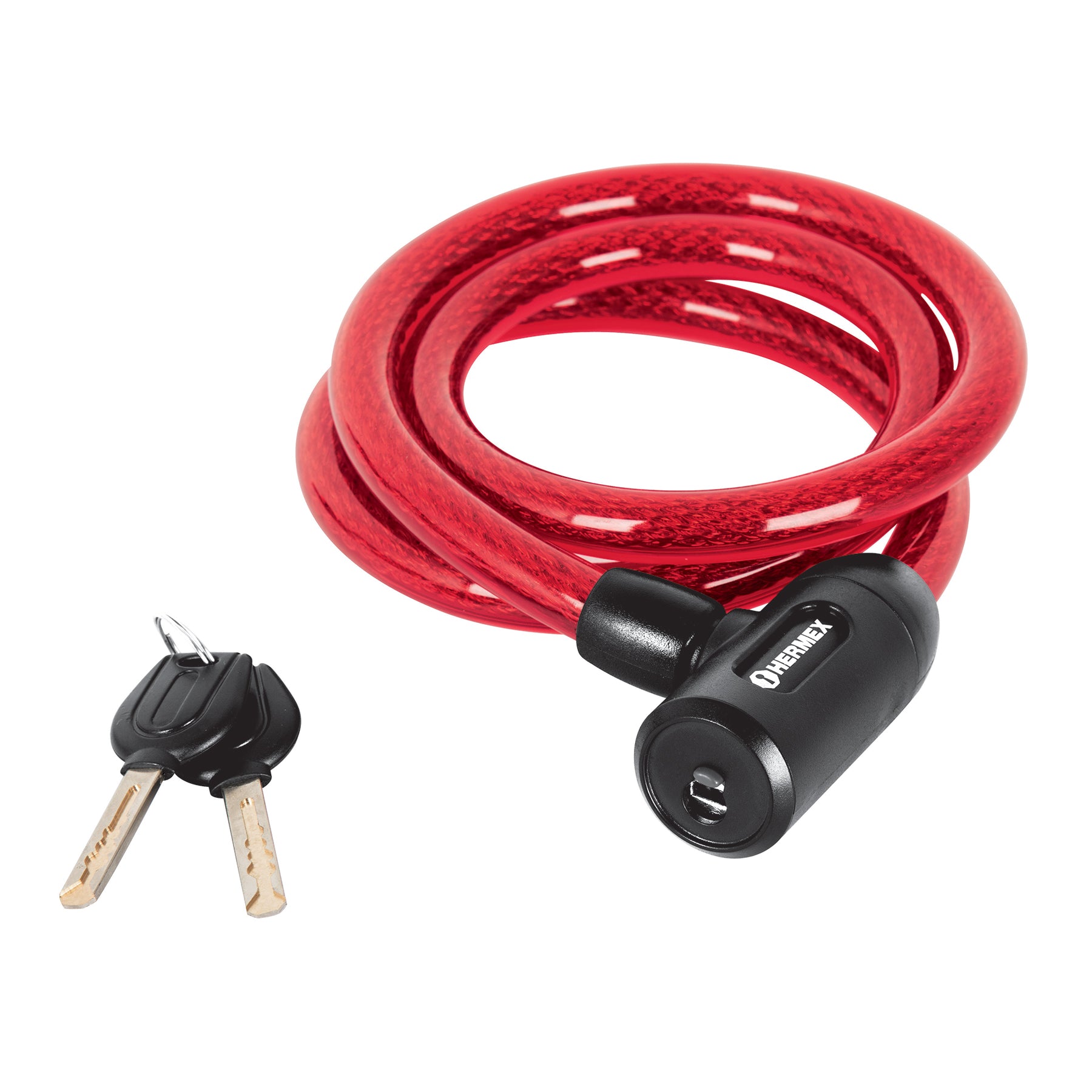 Candado de cable con llave, 15mm X 1.20 m, HERMEX - 43920
