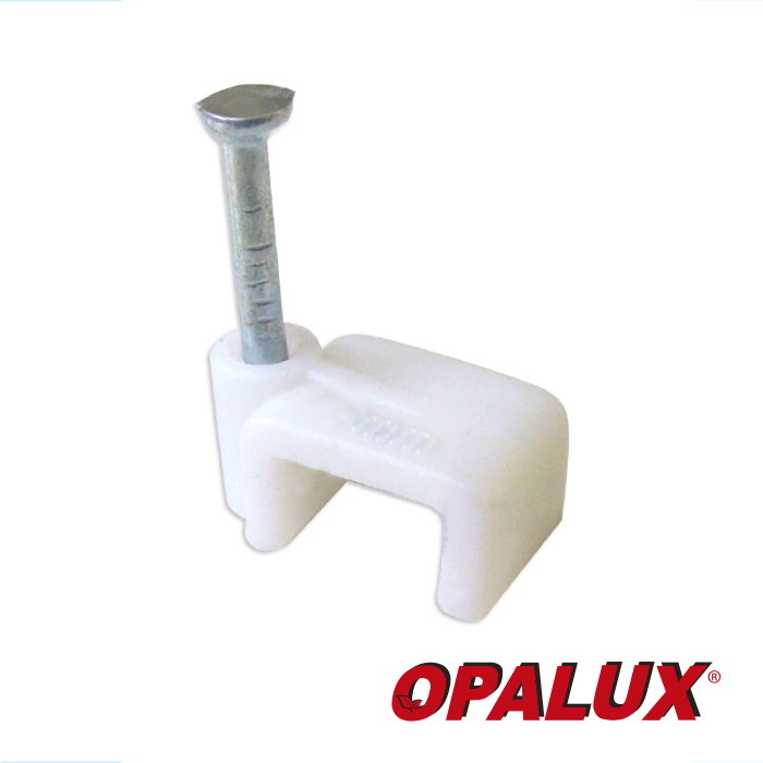 GRAPA CUADRADA Nº5 100PCS BLANCO OPALUX CC-005