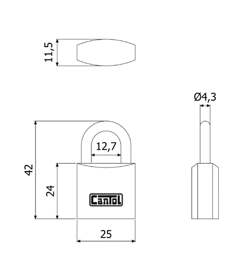 Candado Cantol Clasico CC-25