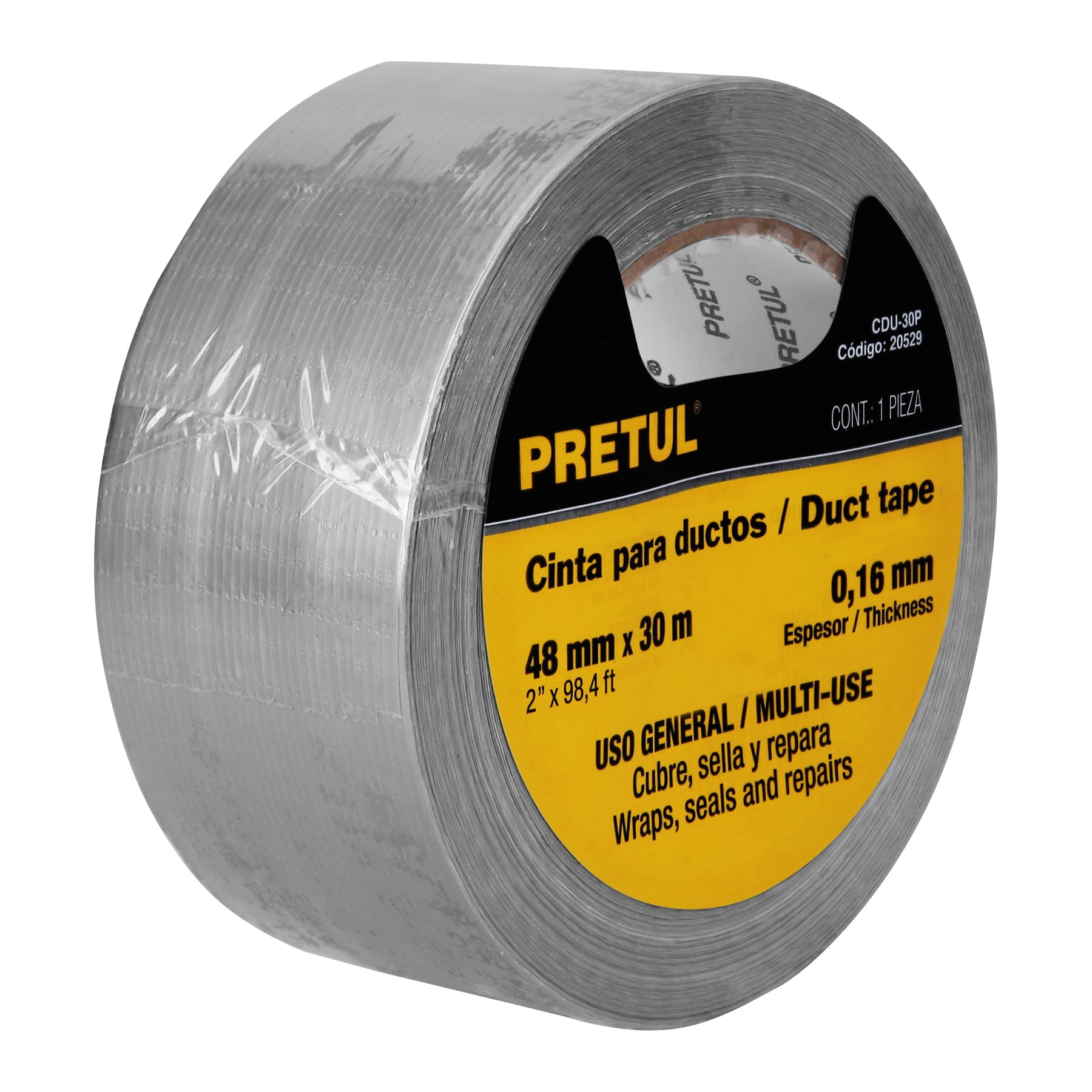 Cinta ducte tape 30 m espesor 0.16 mm, Pretul - 20529