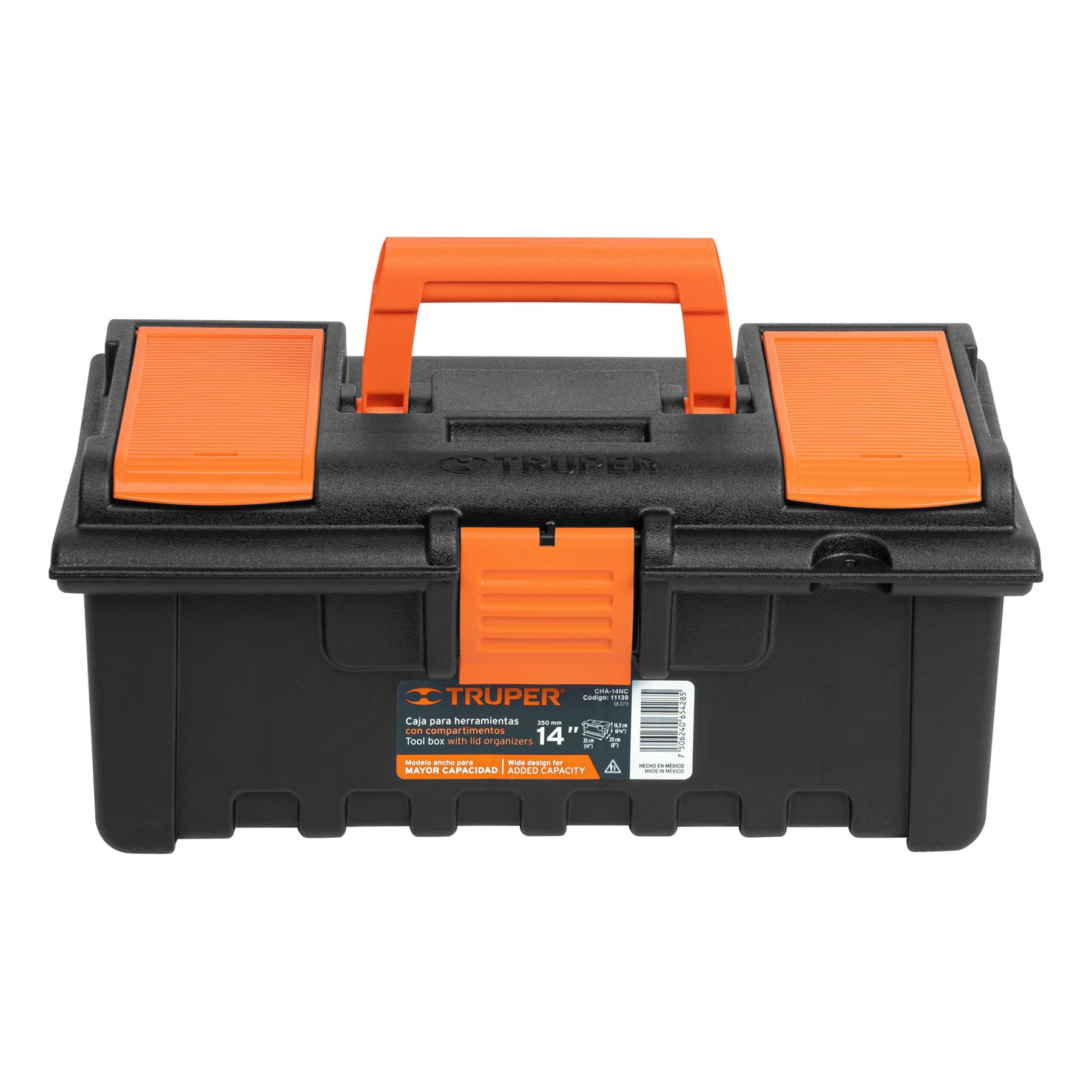 Caja para herramienta de 14" con compartimentos, Truper - 11139