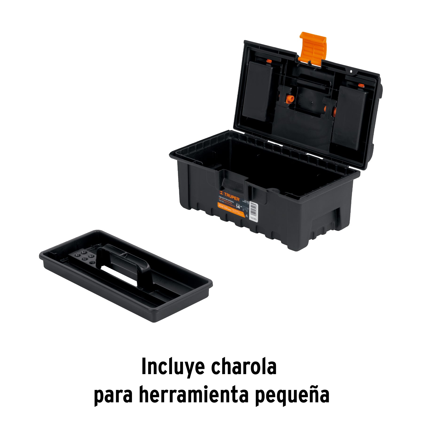 Caja para herramienta de 14" con compartimentos, Truper - 11139