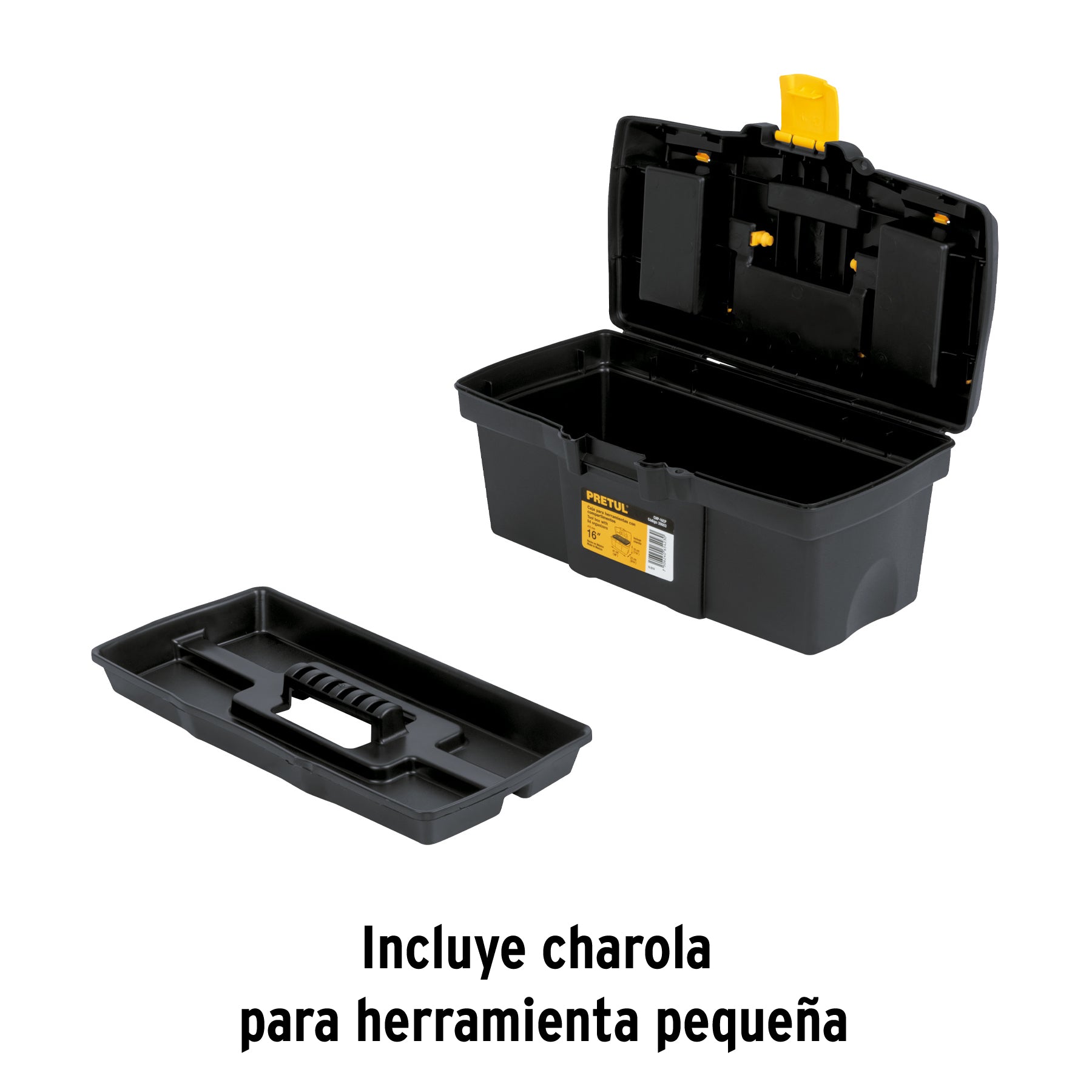 Caja para herramienta de 16" con compartimentos, Pretul - 20603